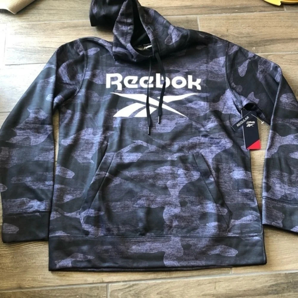 NWT Reebok Men's   Hoodie camo activewear sportswear streetwear outdoors